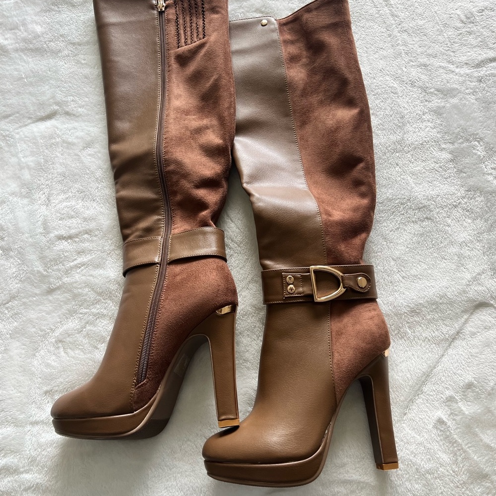 Elegant Brown High Heel Boots